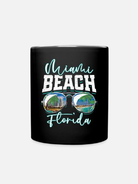 Miami Beach Florida - Tasse einfarbig - Schwarz