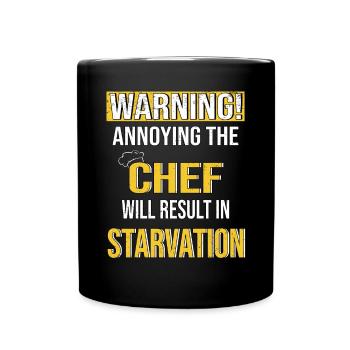 Kitchen Chef funny saying Chef Restaurant - Full Colour Mug - black - Front
