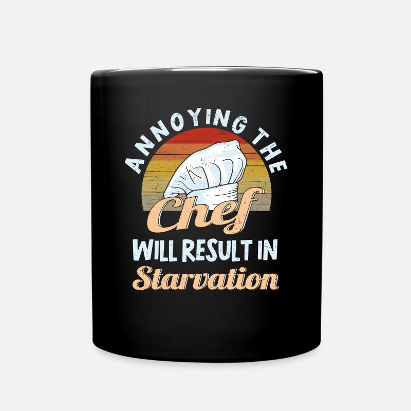 Chef Chef Kitchen Restaurant funny saying - Full Colour Mug - black