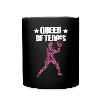Tennisspielerin Tennistrainerin Trainer - Tasse einfarbig - Schwarz - Vorne