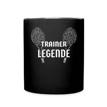Entraîneur Légende Tennis Tennis Entraîneur - Mug uni - noir - Devant