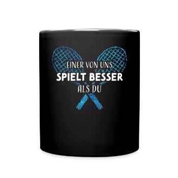 Tennisspieler Tennisverein Tennisspiel - Tasse einfarbig - Schwarz - Vorne