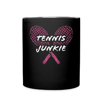 Tennis Junkie Tennis Player Trainer - Full Colour Mug - black - Front