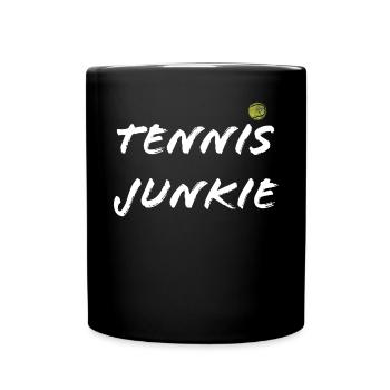 Tennis Junkie Entraîneur de joueurs de tennis - Mug uni - noir - Devant