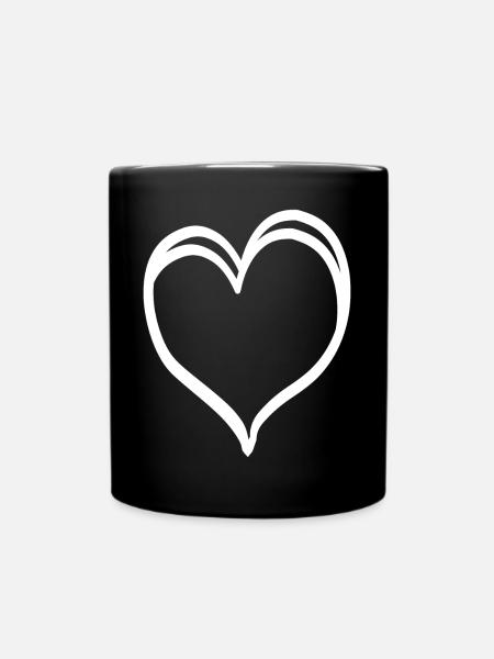 Coeur Noble Blanc - Mug uni - noir