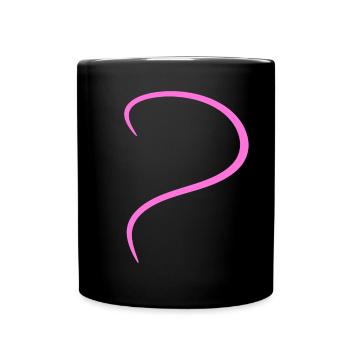 Conception rose demi-cœur - Mug uni - noir - Devant