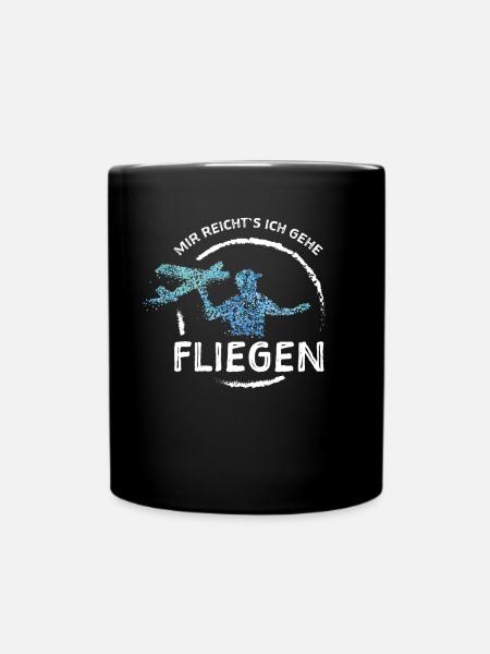 Modellflieger Fliegen Modellflugzeug - Tasse einfarbig - Schwarz