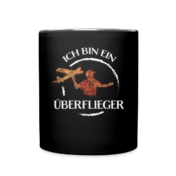 Modellbauer Modellflugzeug Modellfliegen - Tasse einfarbig - Schwarz - Vorne