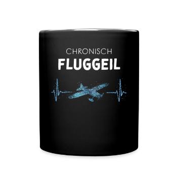 Fluggeil Modellflugzeuge Modellfliegen - Tasse einfarbig - Schwarz - Vorne