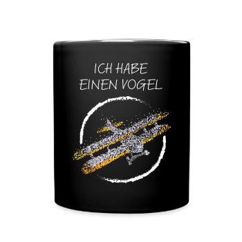 Modellflieger Modellbau Modellbauer - Tasse einfarbig - Schwarz - Vorne