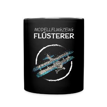 Modellflugzeug Modellflieger Modellbau - Tasse einfarbig - Schwarz - Vorne