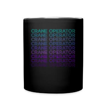 Crane operator Retro - Full Colour Mug - black - Front