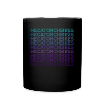 Hekatoncheires Greek Mythology Ancient Retro - Full Colour Mug - black - Front