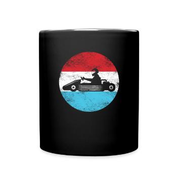 Go Kart Fahrer - Kartfahrer Wettrennen - Tasse einfarbig - Schwarz - Vorne