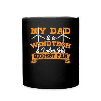 Wind Power Climate Change Earth Day - Full Colour Mug - black - Front