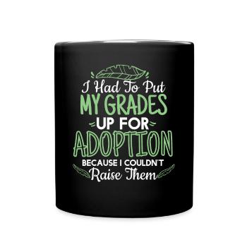 Grades Up For Adoption - Full Colour Mug - black - Front