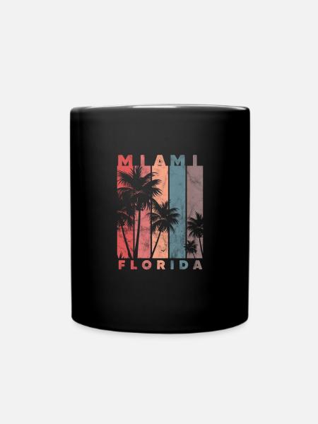 Miami Florida USA Amerika Urlaub Reise Geschenk - Tasse einfarbig - Schwarz