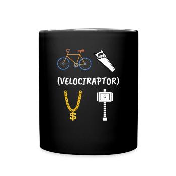 vélociraptor devinette humour - Mug uni - noir - Devant