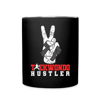 TKD Korean Martial Arts Tae Kwon - Tasse einfarbig - Schwarz - Vorne