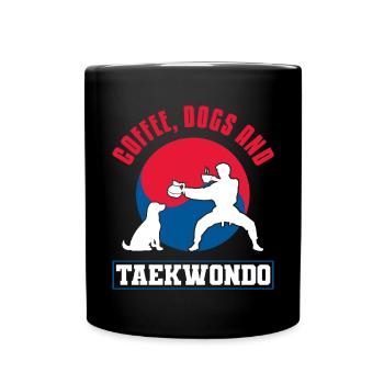TKD Korean Martial Arts Tae Kwon - Tasse einfarbig - Schwarz - Vorne