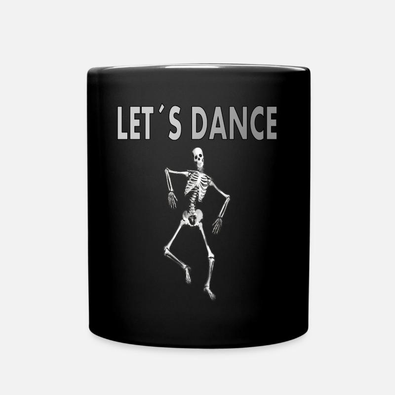 Komm tanzen Tanzschule Tanzpaar Skelett Geschenk - Tasse einfarbig - Schwarz