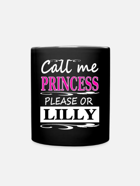 Ich heiße Lilly Prinzessin Lilly Mädchen Geschenk - Tasse einfarbig - Schwarz