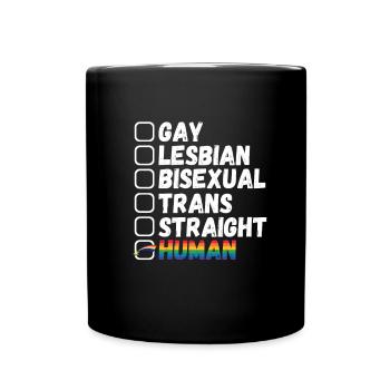LGBTQ Pride Rainbow nous sommes tous des gens - Mug uni - noir - Devant