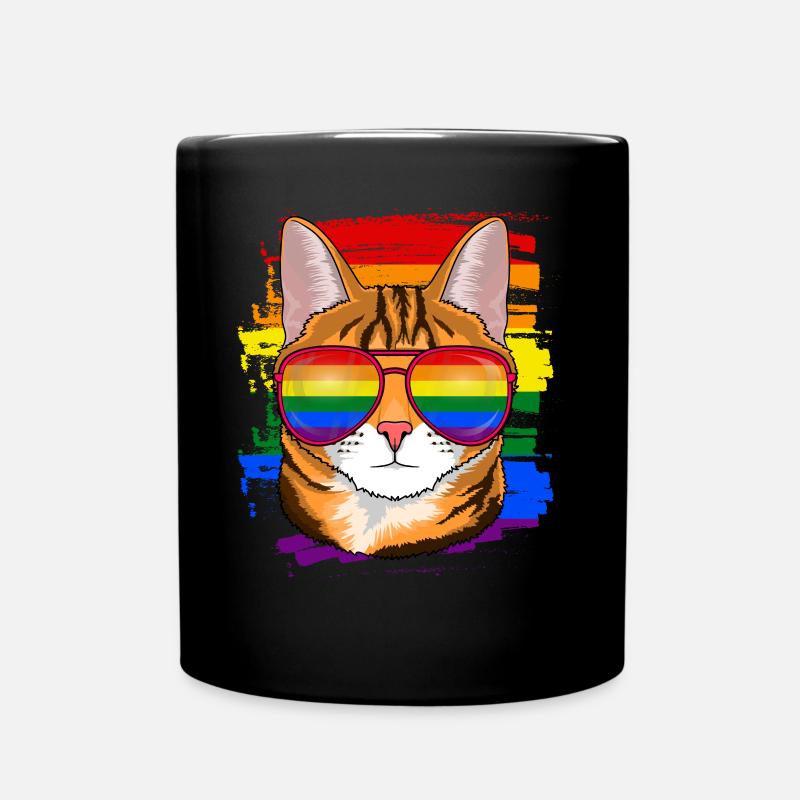 Katze LGBTQ Geschenk - Tasse einfarbig - Schwarz