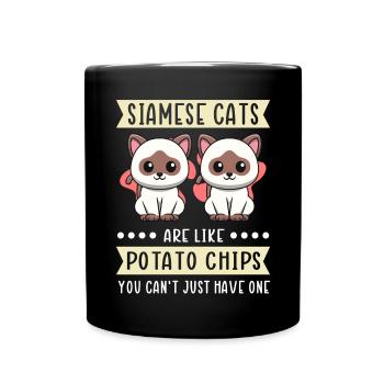 Siamese Cat Cat Owner Cat Lover - Full Colour Mug - black - Front