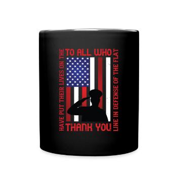 An alle, die ihr Leben aufs Spiel gesetzt haben - Tasse einfarbig - Schwarz - Vorne