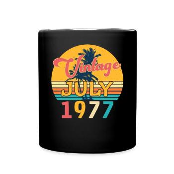 Im Juli 1977 Geboren - Tasse einfarbig - Schwarz - Vorne