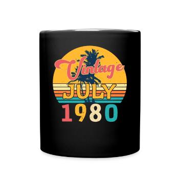 Im Juli 1980 Geboren - Tasse einfarbig - Schwarz - Vorne