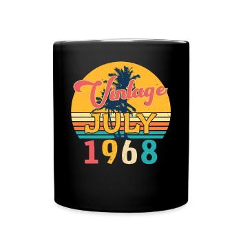 1968 Im Juli Retro - Tasse einfarbig - Schwarz - Vorne