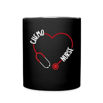 Chemo Nurse Stethoscope Cancer Nursing Essentials - Mug uni - noir - Devant