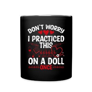 Emergency Room Nurse Appreciation Cardiac Nursing - Full Colour Mug - black - Front