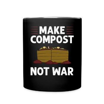 Composting Compost Worm Waste - Full Colour Mug - black - Front