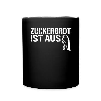 Zuckerbrot ist aus schwarzer Humor, die gute Zeit - Tasse einfarbig - Schwarz - Vorne
