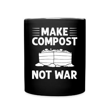 Composting Compost Worm Waste - Full Colour Mug - black - Front