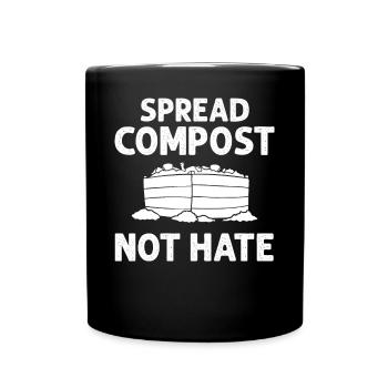 Composting Compost Worm Waste - Full Colour Mug - black - Front