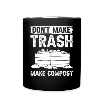 Composting Compost Worm Waste - Full Colour Mug - black - Front