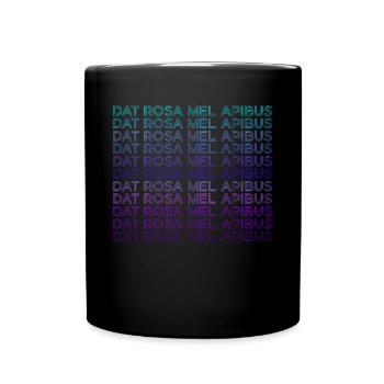 Dat Rosa Mel Apibus Rosicrucian Emblem Retro - Full Colour Mug - black - Front