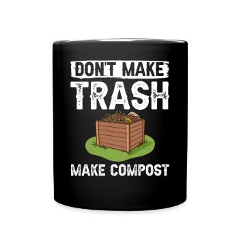 Composting Compost Worm Waste - Full Colour Mug - black - Front