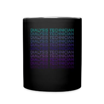 Dialysis Technician Dialysis Technician Retro - Full Colour Mug - black - Front