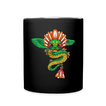 Quetzalcoatl Aztec Maya Serpent à plumes - Mug uni - noir - Devant