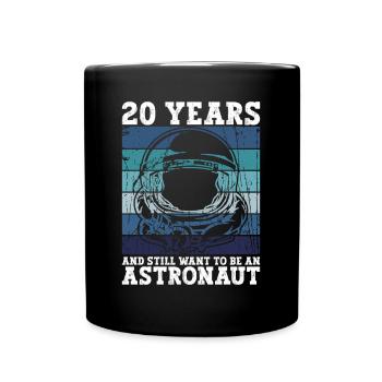20e anniversaire Astronaute 20 ans d’espace - Mug uni - noir - Devant