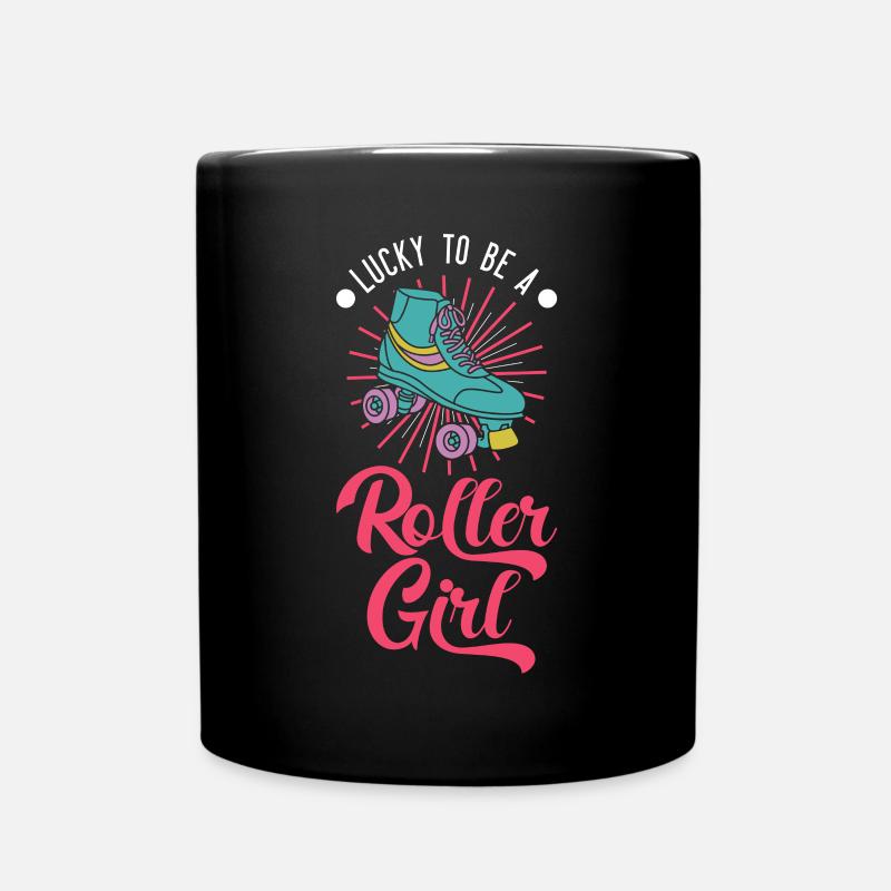 Lucky to be a Roller Girl Rollschuhe - Tasse einfarbig - Schwarz