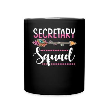 secrétaire - Mug uni - noir - Devant