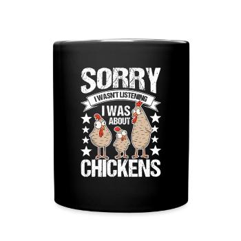 Chicken Farmer Chicken - Full Colour Mug - black - Front