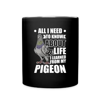 Pigeon pigeon colombophile cadeau pigeon voyageur - Mug uni - noir - Devant
