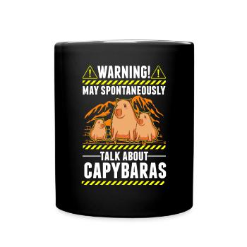 Capybara amoureux capybara Capibara - Mug uni - noir - Devant